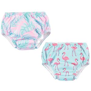 imageHudson Baby Unisex Baby Swim Diapers Dinosaurs 612 MonthsFlamingos