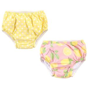 imageHudson Baby Unisex Baby Swim Diapers Dinosaurs 612 MonthsPink Lemons