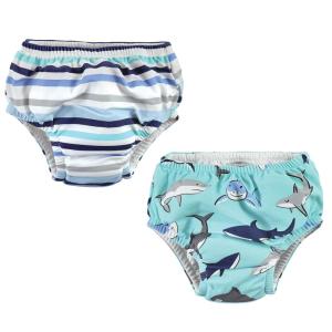 imageHudson Baby Unisex Baby Swim Diapers Dinosaurs 612 MonthsShark