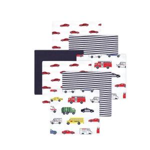 imageLittle Treasure Hudson Baby Cotton Poly Flannel Receiving Blankets Multipack Green Eucalyptus 30x30 inchesMulticolor Going Places