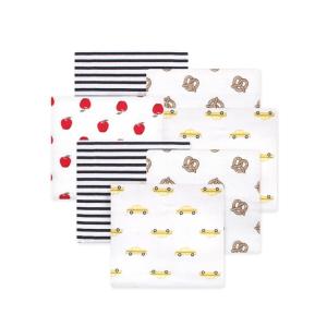 imageLittle Treasure Hudson Baby Cotton Poly Flannel Receiving Blankets Multipack Green Eucalyptus 30x30 inchesYellow Nyc