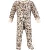 imageHudson Baby Unisex Baby Thermal Zipper Sleep and Play 2pk Buffalo Plaid Leopard 03 Months