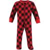 imageHudson Baby Unisex Baby Thermal Zipper Sleep and Play 2pk Buffalo Plaid Leopard 36 Months