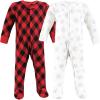 imageHudson Baby Unisex Baby Thermal Zipper Sleep and Play 2pk Snowflake Newborn