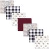imageHudson Baby Unisex Baby Cotton Flannel Receiving Blankets Bundle Set Woodland One SizeBoy Farm Animals Football