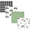 imageHudson Baby Unisex Baby Cotton Flannel Receiving Blankets Bundle Set Woodland One SizeBoy Farm Boy Farm Animals