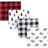 imageHudson Baby Unisex Baby Cotton Flannel Receiving Blankets Bundle Set Woodland One SizeFootball Moose