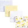 imageHudson Baby Unisex Baby Cotton Flannel Receiving Blankets Bundle Set Woodland One SizeLemons Flamingos 8pack