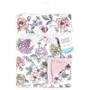 imageHudson Baby Unisex Baby Plush Blanket with Furry Binding and Back Modern Botanical One SizeVintage Blossom
