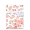 imageHudson Baby Unisex Baby Plush Blanket with Furry Binding and Back Peach One SizePeach