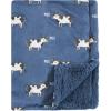 imageHudson Baby Unisex Baby Plush Mink and Sherpa Blanket Floral One SizeBoy Farm Animals