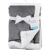 imageHudson Baby Unisex Baby Plush Mink and Sherpa Blanket Floral One SizeCharcoal White