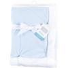 imageHudson Baby Unisex Baby Plush Mink and Sherpa Blanket Floral One SizeLight Blue White