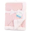 imageHudson Baby Unisex Baby Plush Mink and Sherpa Blanket Floral One SizeLight Pink White