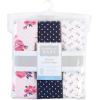 imageHudson Baby Unisex Baby Quilted Cotton Swaddle Wrap 3pk Football 03 MonthsPink Navy Floral