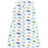 imageHudson Baby Unisex Baby Cotton Sleeveless Wearable Sleeping Bag Sack BlanketBlue Dinosaurs