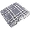 imageHudson Home Collection Men and Women Silky Plush Blanket Gray Charcoal Plaid Fleece 90X90 In Full QueenGray Charcoal Plaid Fleece