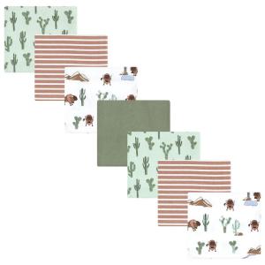 imageHudson Baby Unisex Baby Cotton Flannel Receiving Blankets 7Pack Bundle Retro Dinosaur One SizeWilderness
