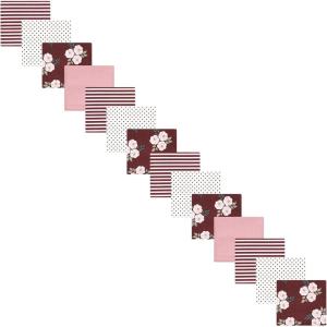 imageHudson Baby Unisex Baby Cotton Flannel Receiving Blankets Bundle Set Woodland One SizeBurgundy Floral