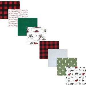 imageHudson Baby Unisex Baby Cotton Flannel Receiving Blankets Bundle Set Woodland One SizeChristmas Scene Woodland Christmas