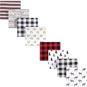 imageHudson Baby Unisex Baby Cotton Flannel Receiving Blankets Bundle Set Woodland One SizeFootball Moose