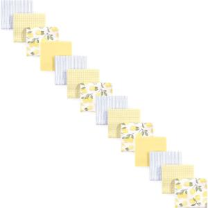 imageHudson Baby Unisex Baby Cotton Flannel Receiving Blankets Bundle Set Woodland One SizeLemons 14pack