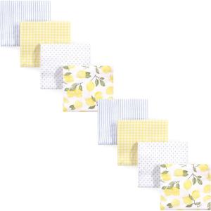 imageHudson Baby Unisex Baby Cotton Flannel Receiving Blankets Bundle Set Woodland One SizeLemons 8pack