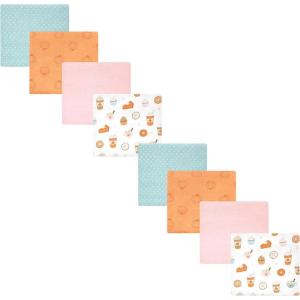 imageHudson Baby Unisex Baby Cotton Flannel Receiving Blankets Bundle Set Woodland One SizePumpkin Spice
