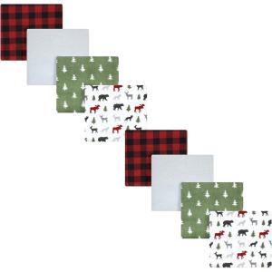 imageHudson Baby Unisex Baby Cotton Flannel Receiving Blankets Bundle Set Woodland One SizeWoodland Christmas