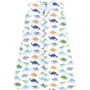imageHudson Baby Unisex Baby Cotton Sleeveless Wearable Sleeping Bag Sack BlanketBlue Dinosaurs