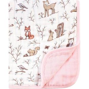 imageHudson Baby Unisex Baby Muslin Tranquility Quilt Blanket Winter Forest One SizeEnchanted Forest