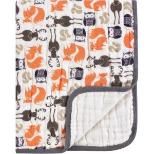 imageHudson Baby Unisex Baby Muslin Tranquility Quilt Blanket Winter Forest One SizeForest