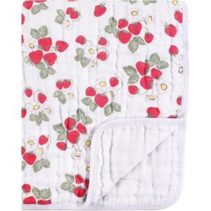 imageHudson Baby Unisex Baby Muslin Tranquility Quilt Blanket Winter Forest One SizeStrawberries