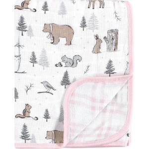 imageHudson Baby Unisex Baby Muslin Tranquility Quilt Blanket Winter Forest One SizeWinter Forest