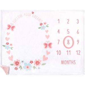imageHudson Baby Unisex Baby Plush Holiday and Milestone Blanket Holiday One SizeFollow Your Dreams
