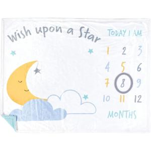 imageHudson Baby Unisex Baby Plush Holiday and Milestone Blanket Holiday One SizeWish Upon a Star