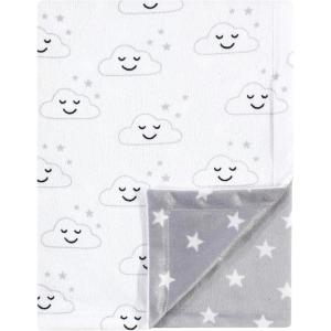 imageHudson Baby Unisex Baby Plush Mink Blanket Powder Blue One SizeGray Clouds