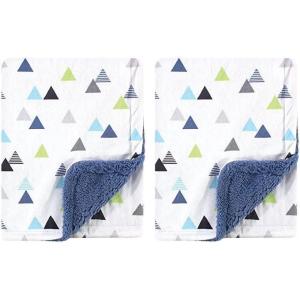 imageHudson Baby Unisex Baby Plush Mink and Sherpa Blanket Floral One SizeAbstract