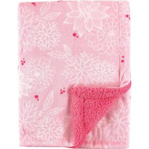 imageHudson Baby Unisex Baby Plush Mink and Sherpa Blanket Floral One SizeFloral