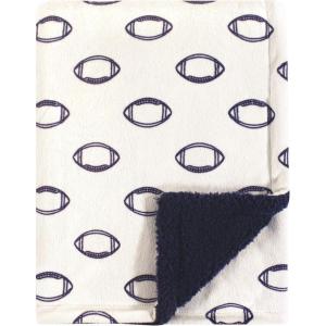 imageHudson Baby Unisex Baby Plush Mink and Sherpa Blanket Floral One SizeFootball