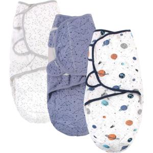 imageHudson Baby Unisex Baby Quilted Cotton Swaddle Wrap 3pk Football 03 MonthsSpace
