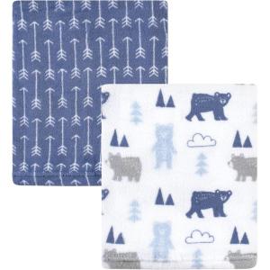 imageHudson Baby Unisex Baby Silky Plush and Coral Fleece Blanket Christmas Tree Truck 30x36 inchesBears and Arrows