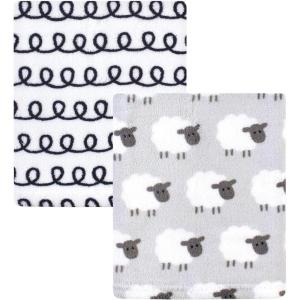 imageHudson Baby Unisex Baby Silky Plush and Coral Fleece Blanket Christmas Tree Truck 30x36 inchesGray Sheep