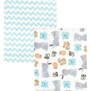 imageHudson Baby Unisex Baby Silky Plush and Coral Fleece Blanket Christmas Tree Truck 30x36 inchesNeutral Bunny