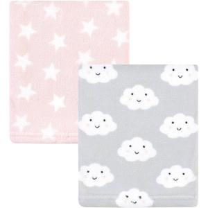 imageHudson Baby Unisex Baby Silky Plush and Coral Fleece Blanket Christmas Tree Truck 30x36 inchesPink Cloud