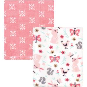 imageHudson Baby Unisex Baby Silky Plush and Coral Fleece Blanket Christmas Tree Truck 30x36 inchesSweet Bunny