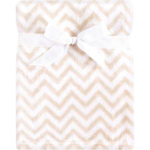 imageHudson Baby Unisex Baby Silky Plush and Coral Fleece Blanket Christmas Tree Truck 30x36 inchesTan Chevron