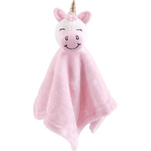 imageHudson Baby Unisex Security Blanket Fawn One SizePink Unicorn