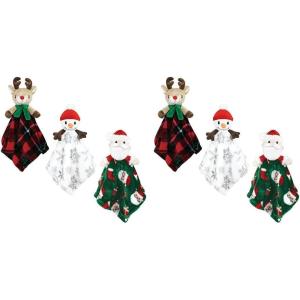 imageHudson Baby Unisex Security Blanket Fawn One SizeWhite Snowman