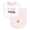 imageHudson Baby Unisex Baby Cotton Terry Bib and Burp Cloth Set Dinner Date One SizeDaddys Little Girl